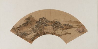 Erudito leyendo en una cabaña de paja, dinastía Qing, finales del siglo XVIII-principios del siglo XIX de Dong Gao